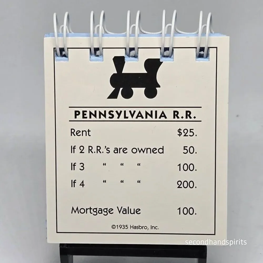 Hand-Assembled Monopoly-Themed Mini Journal - Pennsylvania RR